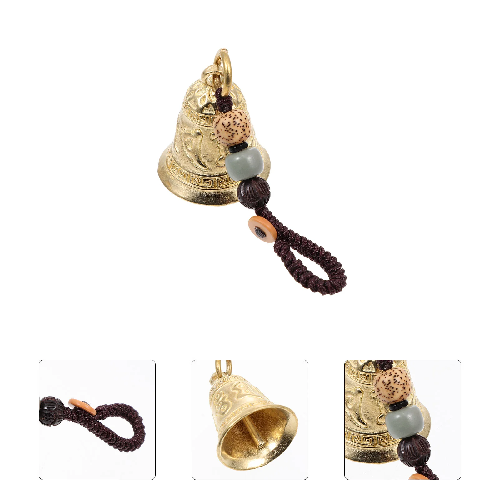 

Vintage Bell Pendant Key Holder Purse Small Brass Craft DIY Bags Unique Keychain Decor Men Women Pendants Delicate