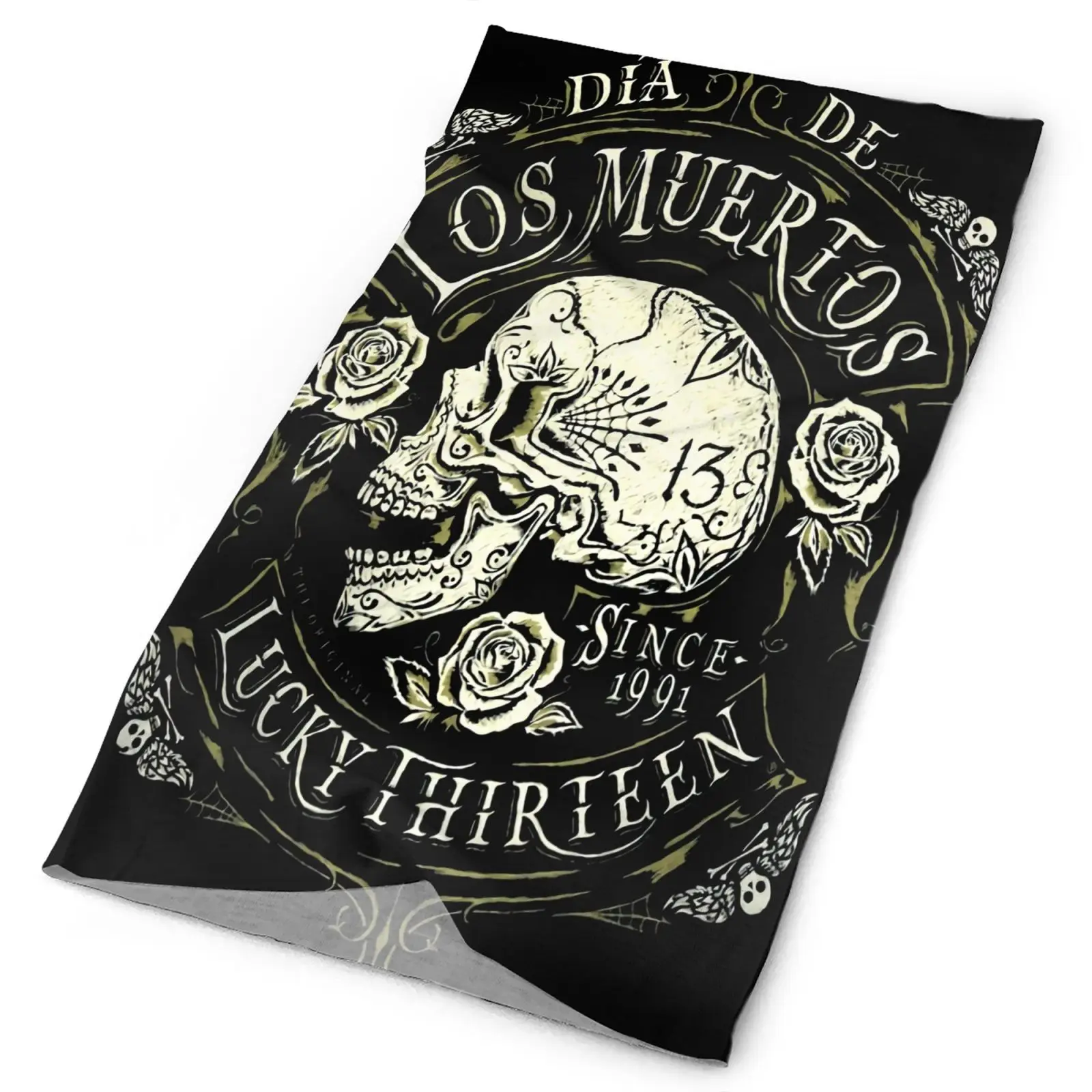 

Lucky 13 Los Muertos Skull Death Men's Bandana Anime Scarf Head Scarf Women's Bandana Buff Mask Military Buff On Neck Tactical