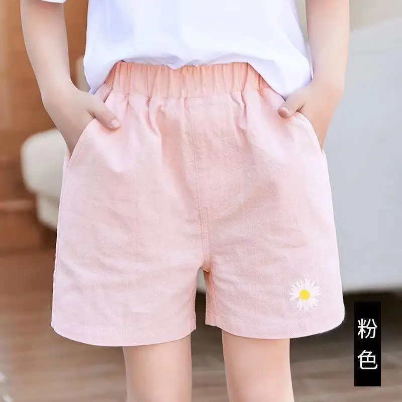 2023 Summer Kids New Girls Shorts Baby Thin Flower Short Pant   Trousers Children's Korean Girls Style Casual Clothing 2-12Yrs