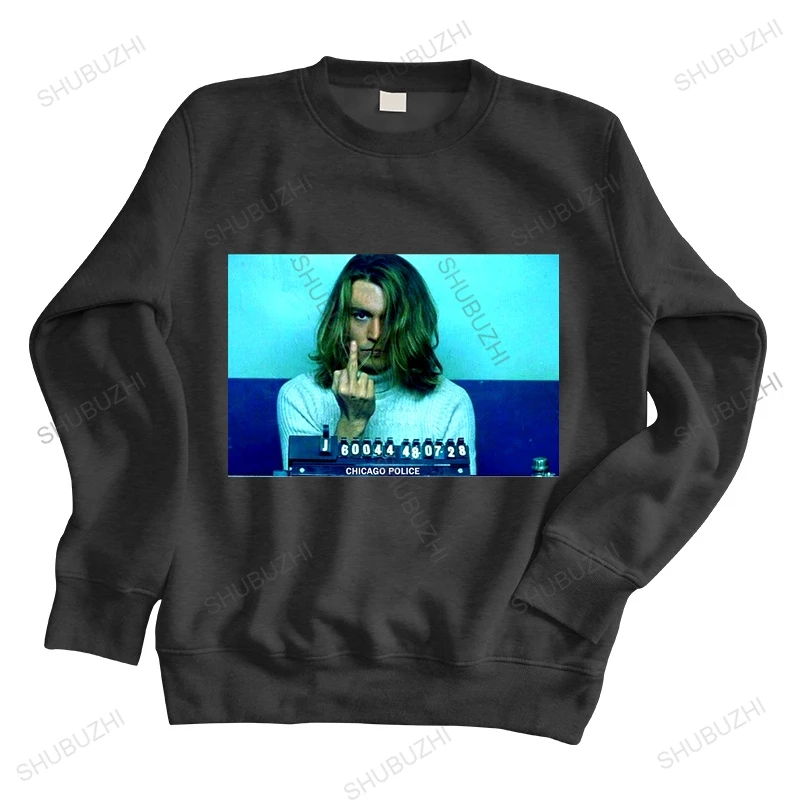 

men autumn sweatshirt black hoody BLOW hoodies johnny depp mugshot george jung brand spring hoodie