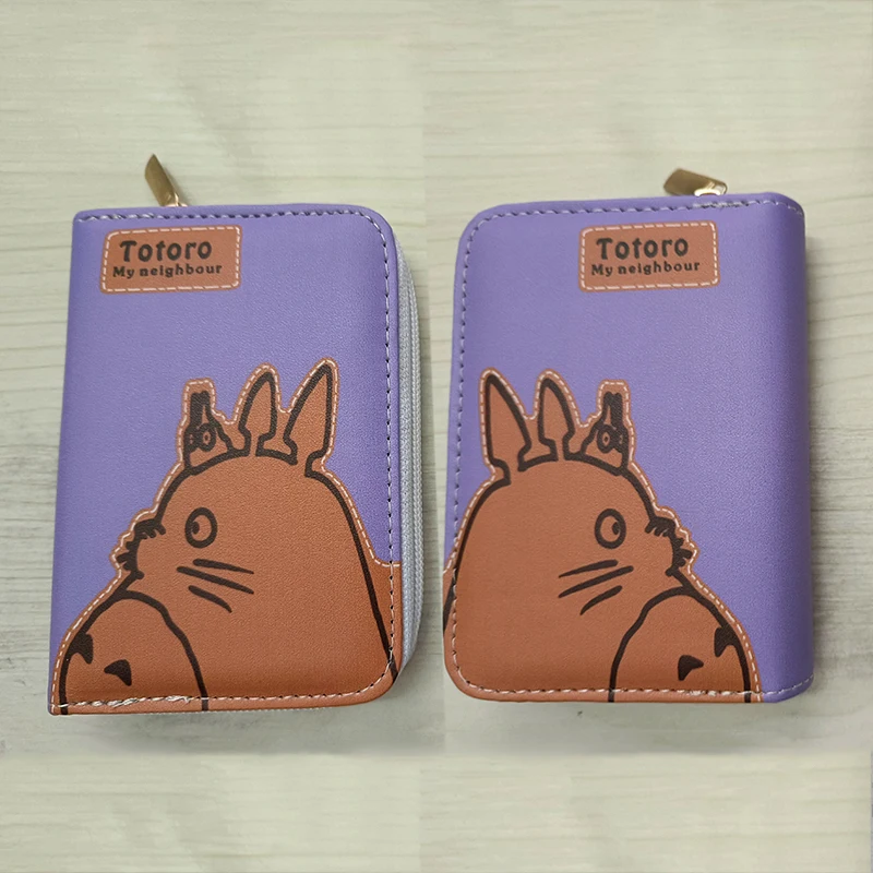 

Japanese Style PU Cartoon Totoro Cat Printed Women Short Zipper Wallet Cute Mini Money Bag Coin Pocket Purse for Children