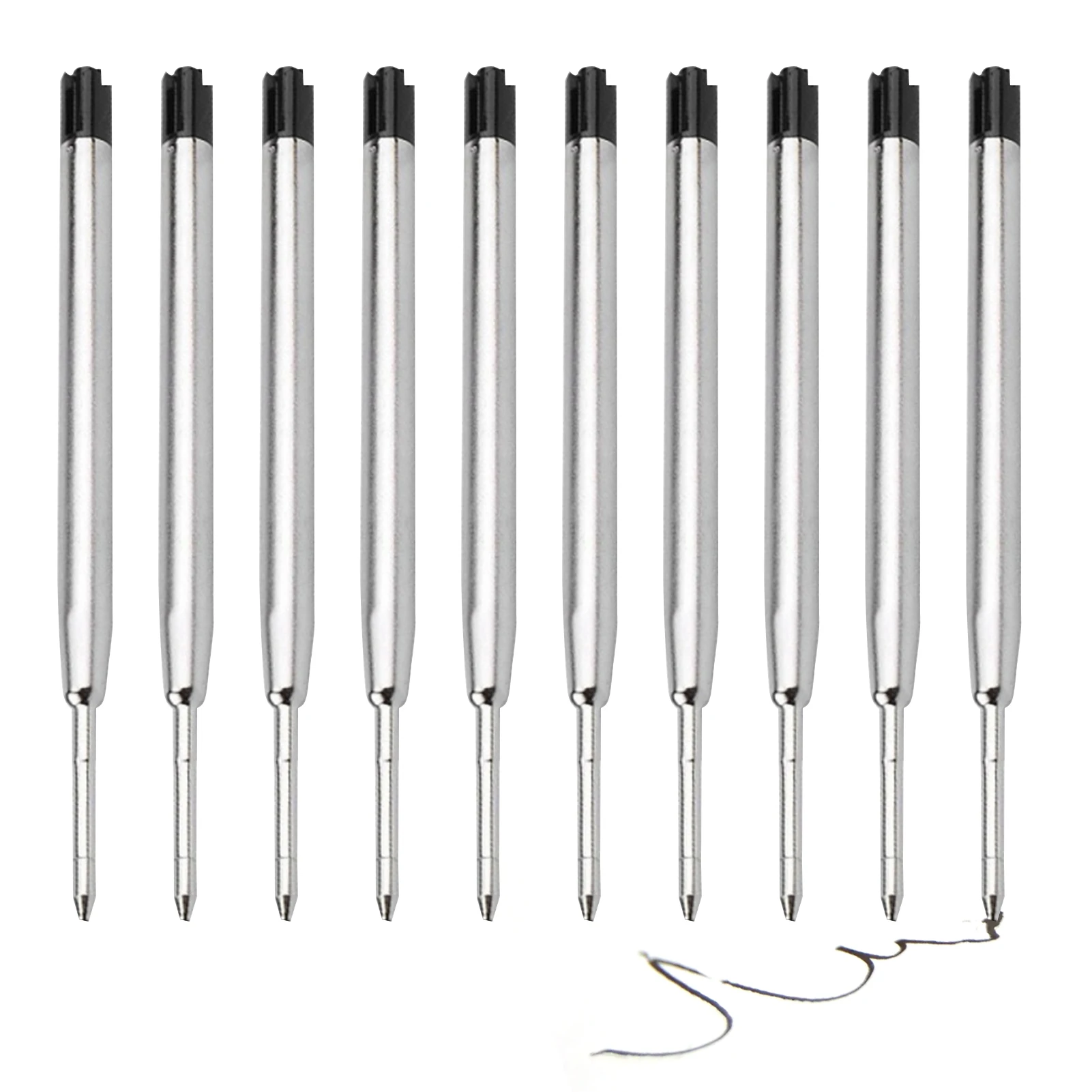 

Replaceable Ballpoint Pen Refills Pack Of 10 Ballpoint Refills Black Ink Refills 0.5mm Smooth Writing Pen Refills For Office