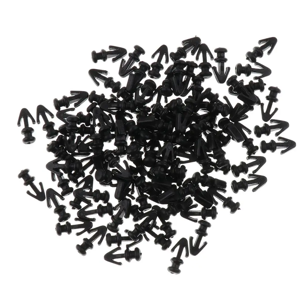 100 шт. черные молдинговые зажимы с отверстием 6 8 мм для фокуса
