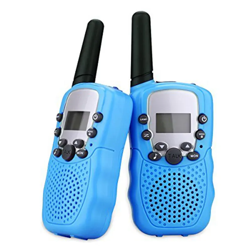 2pcs childrens toy walkie talkie kids mini radio interphone uhf long range handheld transceiver toys for boys girls gift free global shipping