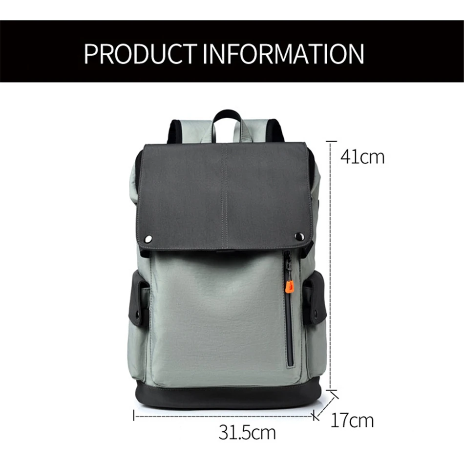 Luxury Brand Designer Men's Backpack High Quality Urban Man Backpacks Waterproof Backpack for Laptop Large Capacity Male USB Bag