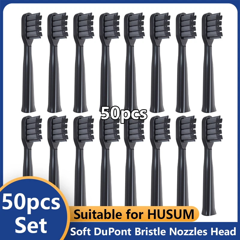

20/50pcsPcs Replacement for HUSUM Brush Smart Electric ToothBrush Pink Replace Clean Whitening Soft DuPont Heads Dental Brush