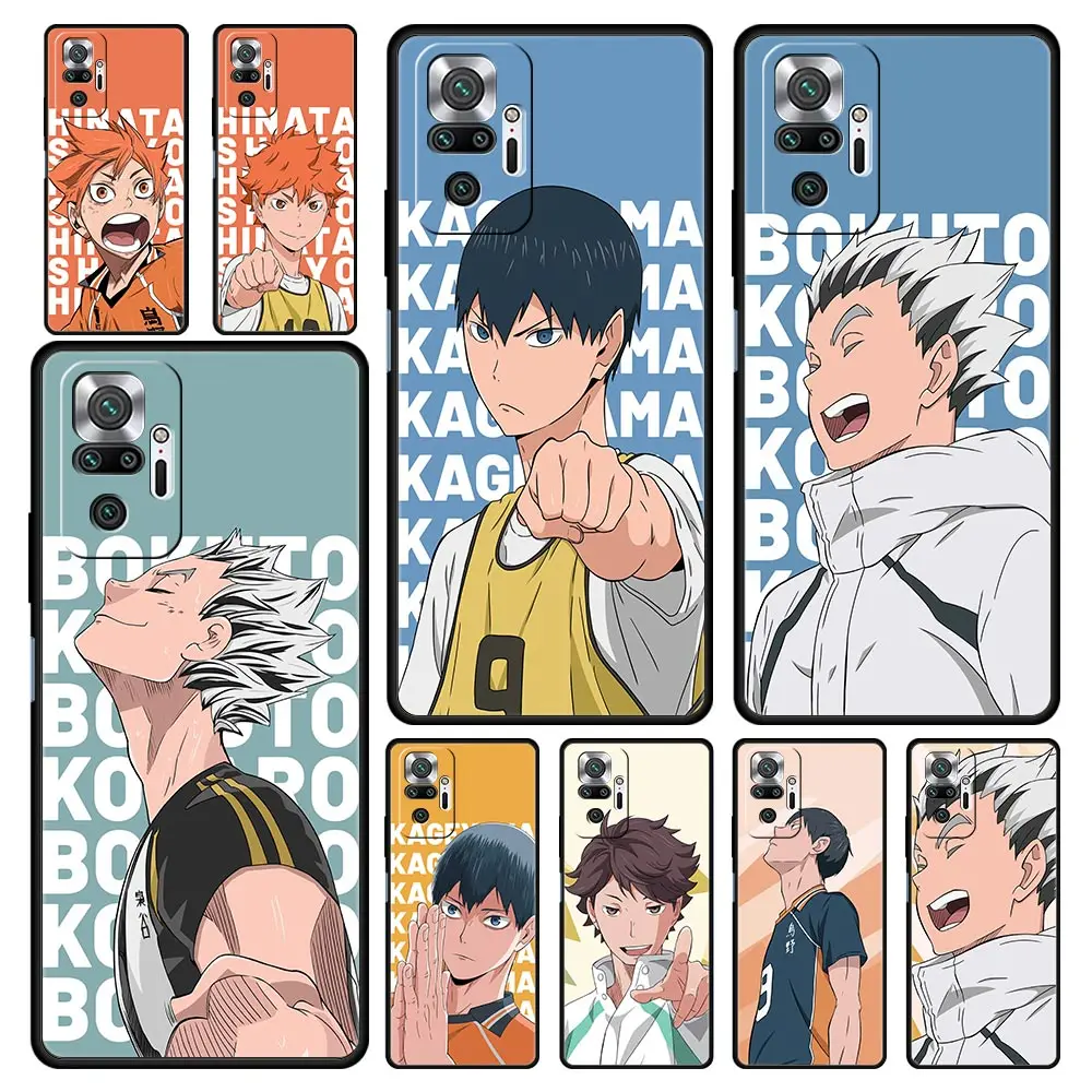 

Haikyuu Anime Phone Case For Xiaomi Redmi Note 11 10 Pro Shell 9S 9 8 7 9T 8T 9C 9A 8A 11T 5G 10S K50 K40 Gaming Silicone Cover