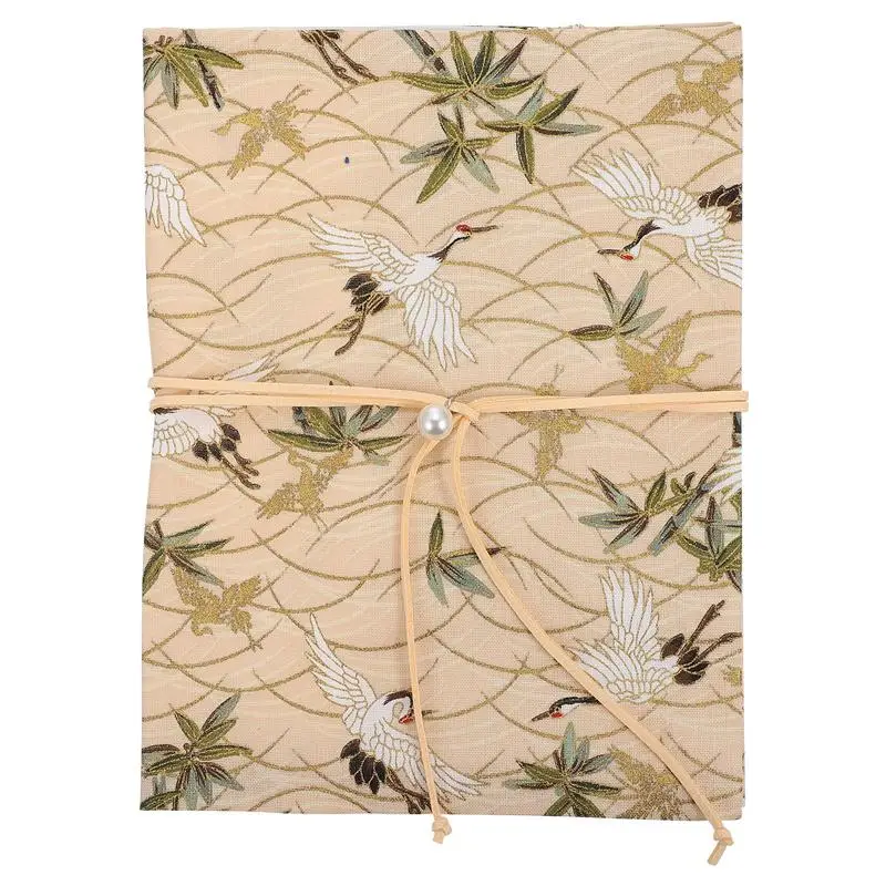 

1pc Adjustable Book Cover Decorative Book Sleeve Crane Design Book Protector