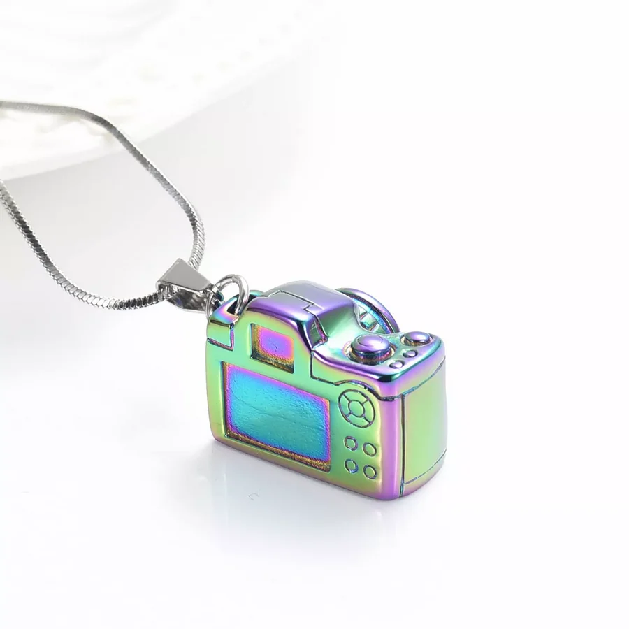 Новейшая камера кремационное ожерелье круто для мужчин и женщин хранение пепла украшения EDC мемориальная урна медальон из нержавеющей стали.