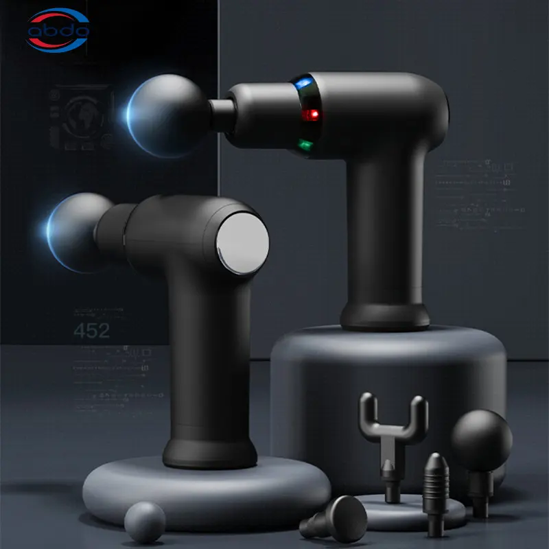 

abdo Massage Gun Cool LED Light Percussion Pistol Massager Deep Tissue Muscle Neck Body and Back Relaxation