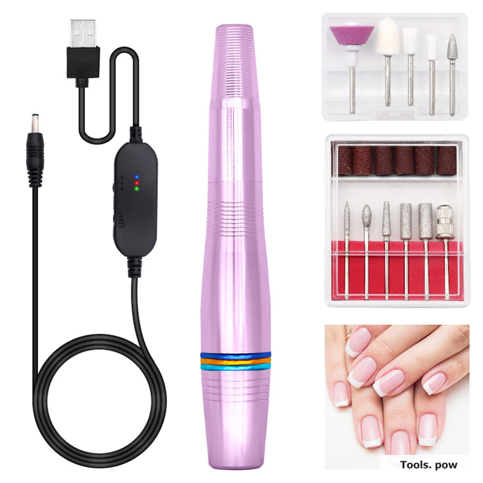

20000 rpm 11 in 1 Professional Nail File Electric Pedicure Set Nail Set Stepless Speed - Nail Salon,DIY Nail Art,Callus Removal