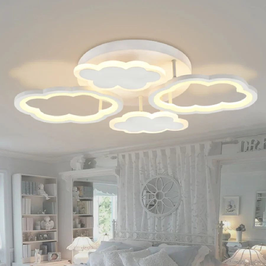 

Modern Ceiling Chandeliers Cloud Light Cartoon Creative for Bedroom Living Room Study Home Fixture Decoration Interior Lighting