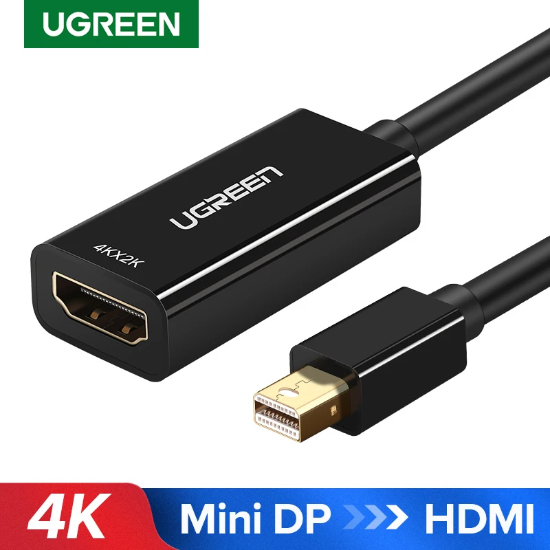 

UGREEN Mini DisplayPort to HDMI Adapter (Thunderbolt 2.0) 4K Mini DP to HDMI Adapter Cable for MacBook Pro Surface Book Mini DP