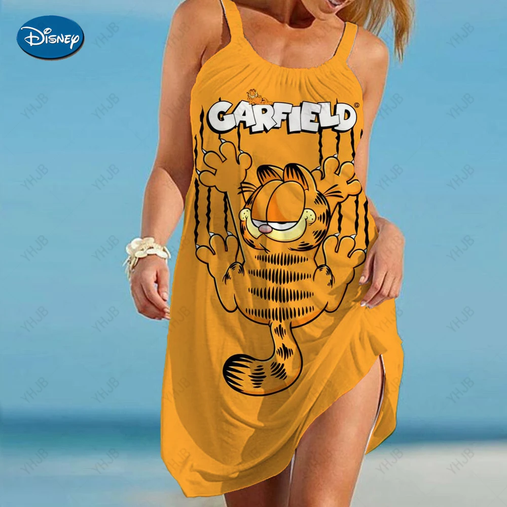 

Женское винтажное платье с принтом, пляжный Сарафан до колен в богемном стиле без рукавов, праздничные мешковатые платья, лето 2023