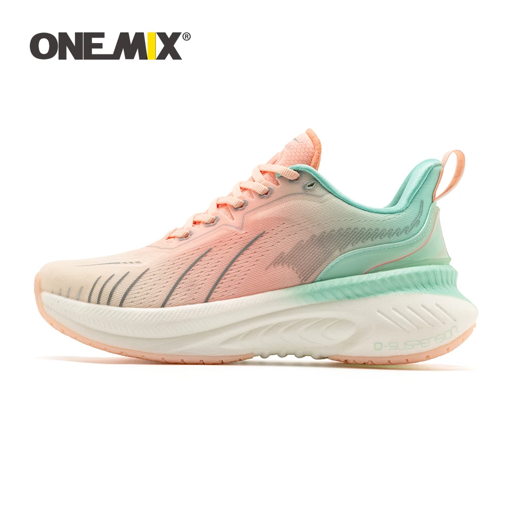 ONEMIX Women Sneakers Black Breathable Running Shoes for Women 2023 Designer Free Shipping Pink Fashion Damping Sports Shoes