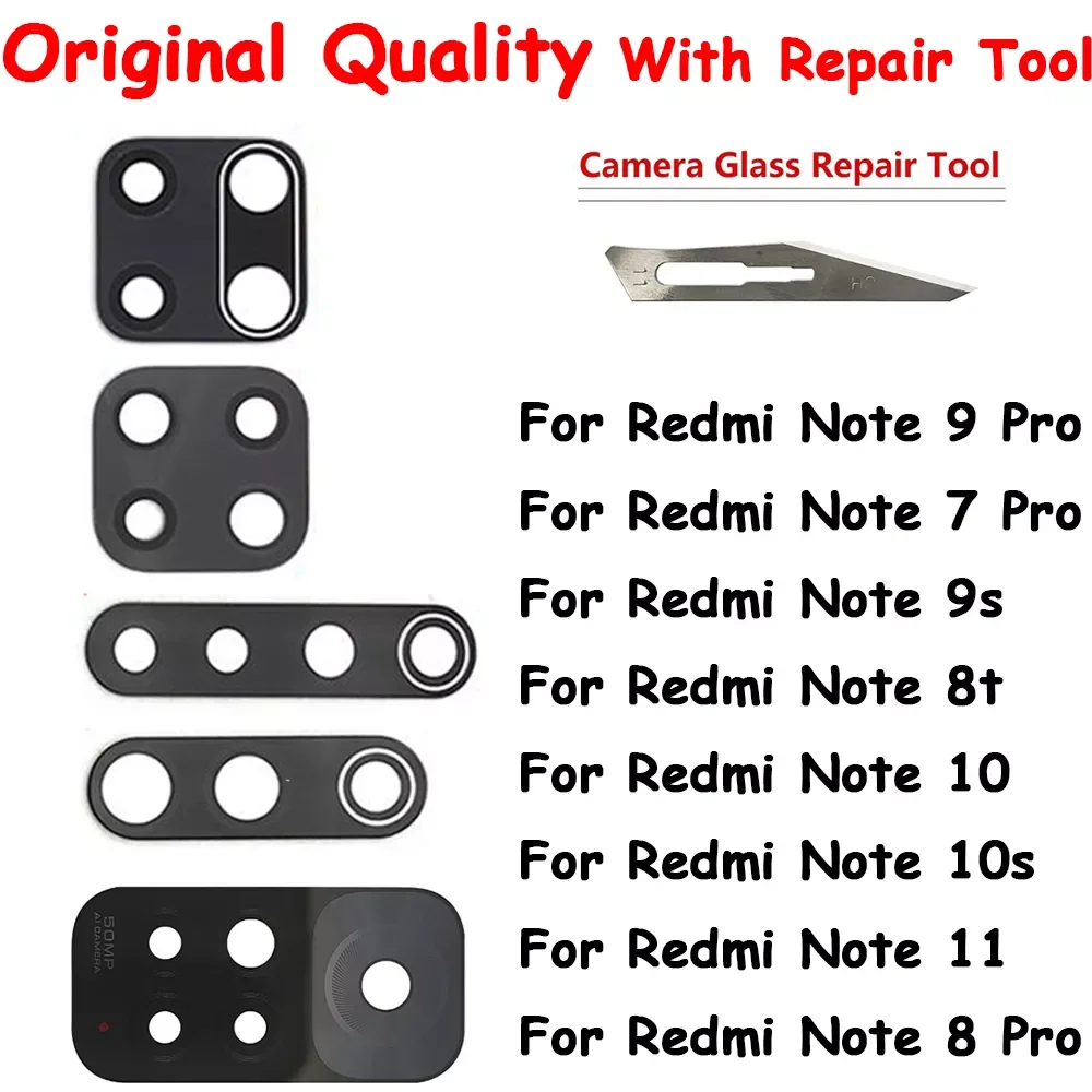 

Hot Sales With Repair Tool New For Redmi Note 9 Pro Camera Glass Lens With Glue Redmi Note 11 7 8 8T 9S 9 10 Pro Max Camera Gla
