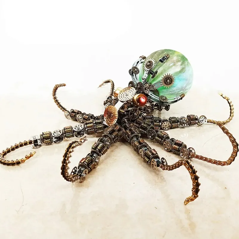Осьминог морской механический металлический сборка 3D DIY комплект сложная ручная