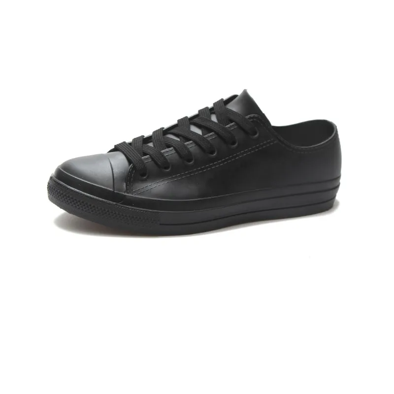 Сапоги женские резиновые водонепроницаемые ботинки на шнуровке повседневная