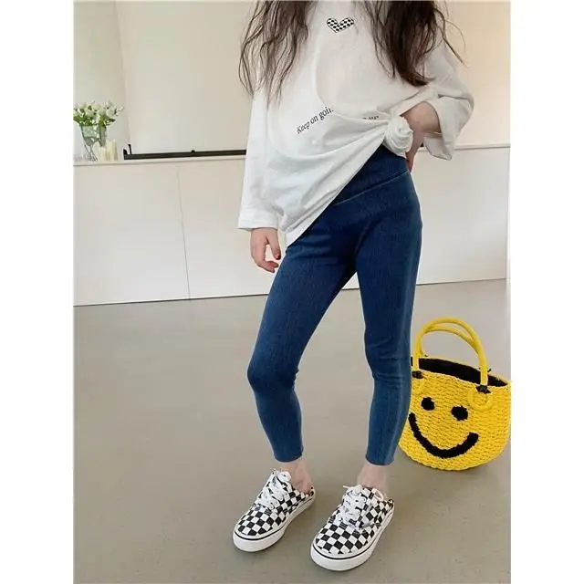 

Брюки Женские однотонные до щиколотки, модные удобные мягкие прямые узкие штаны с эластичным поясом, весна