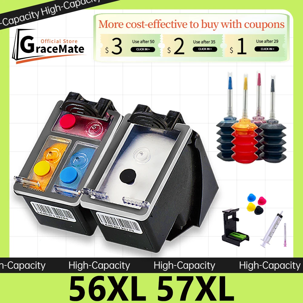 

Картридж для принтера Hp 56 57 Hp56 Hp57 Deskjet 450 450cbi 450ci 450wbt F4140 F4180 5150 5550
