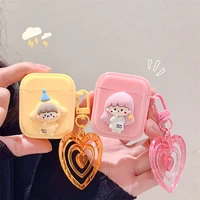 stereo cute child love pendant case for apple airpods 1 2 3 pro cases cover iphone bluetooth earbuds earphone air pod pods case