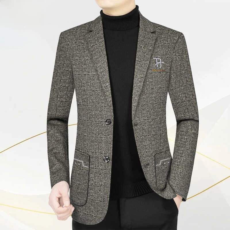 Новый мужской повседневный костюм Woodpecker на весну и осень высококачественная