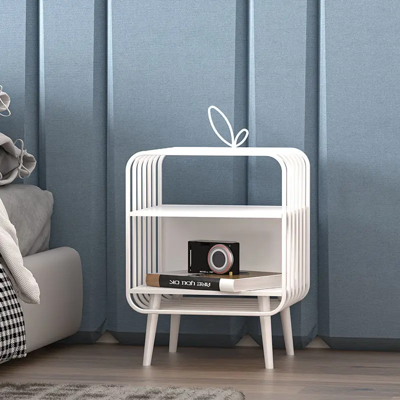 

Simple Modern Creative Iron Bedside Table Children's Simple Bedroom Cabinets Mini Storage Locker Sofa Side Cabinet Furniture