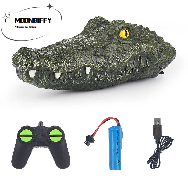 2 4G RC электрическая радиоуправляемая лодка крокодил забавная затычка игрушка
