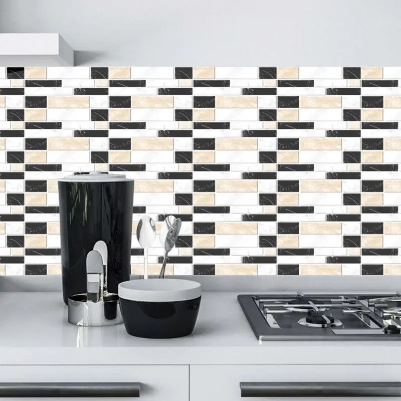 

12-Sheet Peel And Stick Tile For Kitchen Backsplash 7.8x3.9 Inches Premium Anti Mold Kitchen Backsplash Peel And Stick
