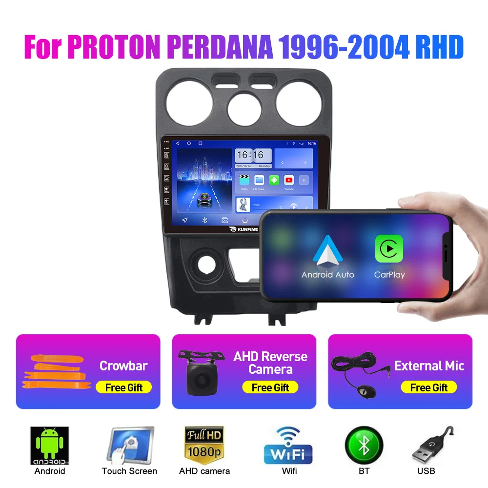 Для Proton PERDANA 1996-2004 (правый руль) — 9-дюймовая Android-магнитола с GPS-навигацией и интегрированной камерой заднего вида (art.: 3920d9dff4888) - 3920d9dff4888