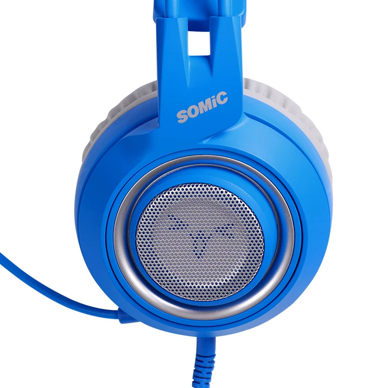 Синие проводные наушники SOMIC G952S игровая гарнитура с микрофоном стерео для PS4 XBOX