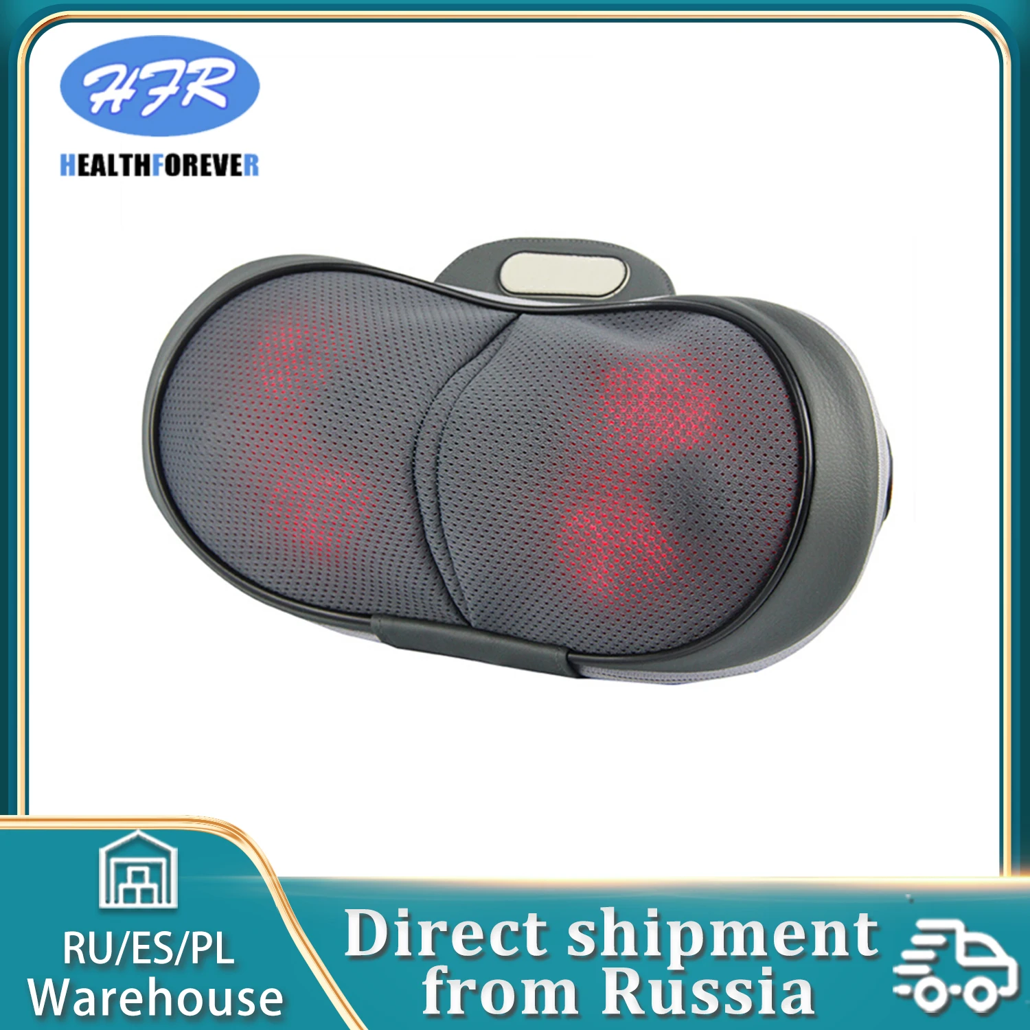 

Russia in Stock DC12V Safety Power Cervical Electric Massage Pillow Heating and Neck Waist Shoulder Multifunctional Kneading