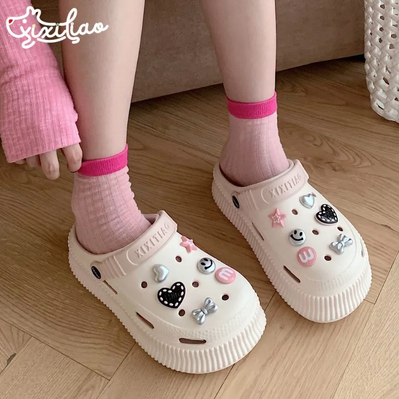 Женские сандалии с бантом летние шлепанцы из ЭВА мягкой подошвой праздничная