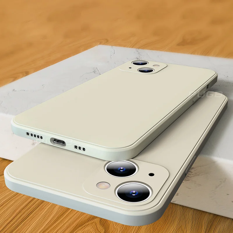 

Роскошный оригинальный квадратный чехол из жидкого силикона для iPhone 13 12 11 Pro Max Mini X XR XS 6s 7 8 Plus SE 2020 противоударный чехол карамельных цветов