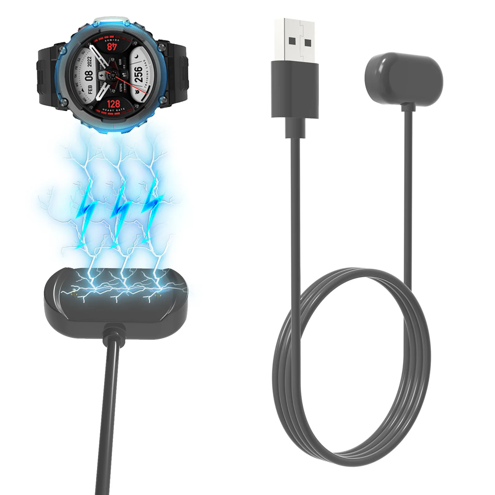 

Док-станция для смарт-часов адаптер зарядный USB-кабель Шнур для смарт-часов Amazfit 2 USB-кабель для быстрой зарядки адаптер