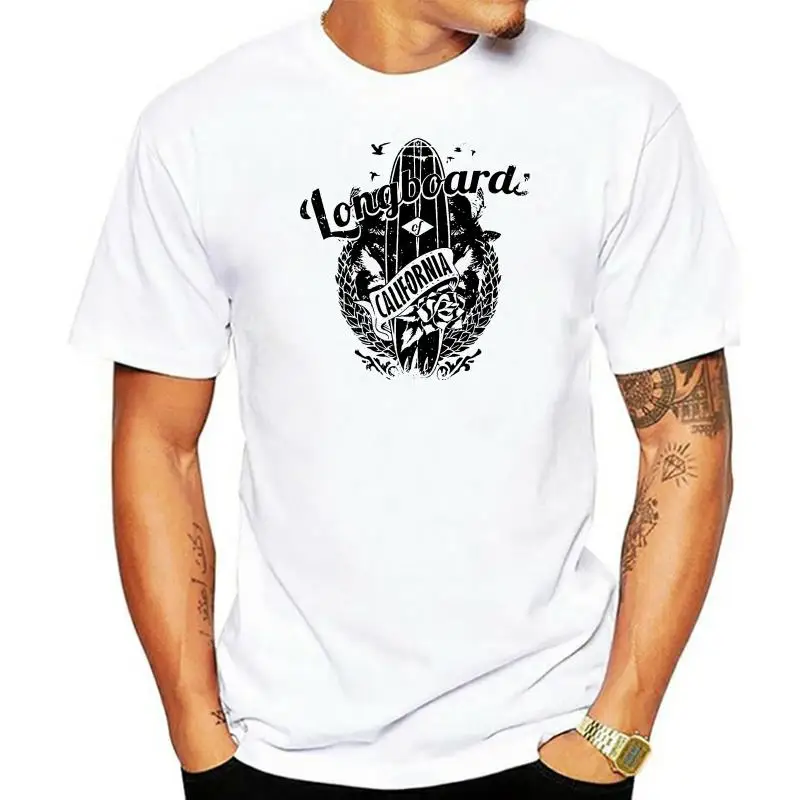 

Эксклюзивная Мужская футболка-Longboards California Design (SB242)