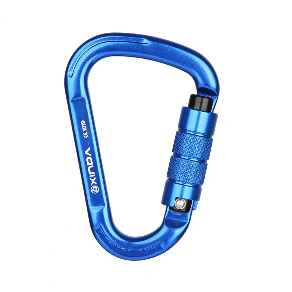 

Outdoor Rock Climbing Carabiner Practical Pear-Shape Safety Connector Lock Kits Locking Aluminum Alloy Survive Equipment