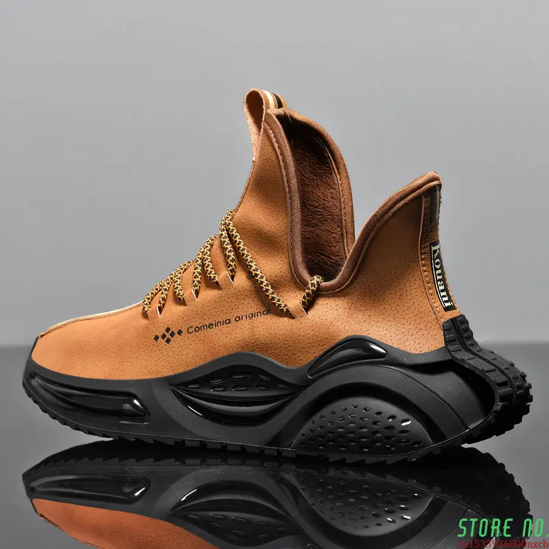 Мужские кроссовки 2022, зимняя теплая модная обувь, дышащая мужская обувь для тренировок в уличном стиле, повседневная спортивная плюшевая обувь для спортзала Мужские кроссовки 2022, зимняя теплая модная обувь, дышащая мужская обувь для тренировок в уличном стиле, повседневная спортивная плюшевая обувь для спортзала