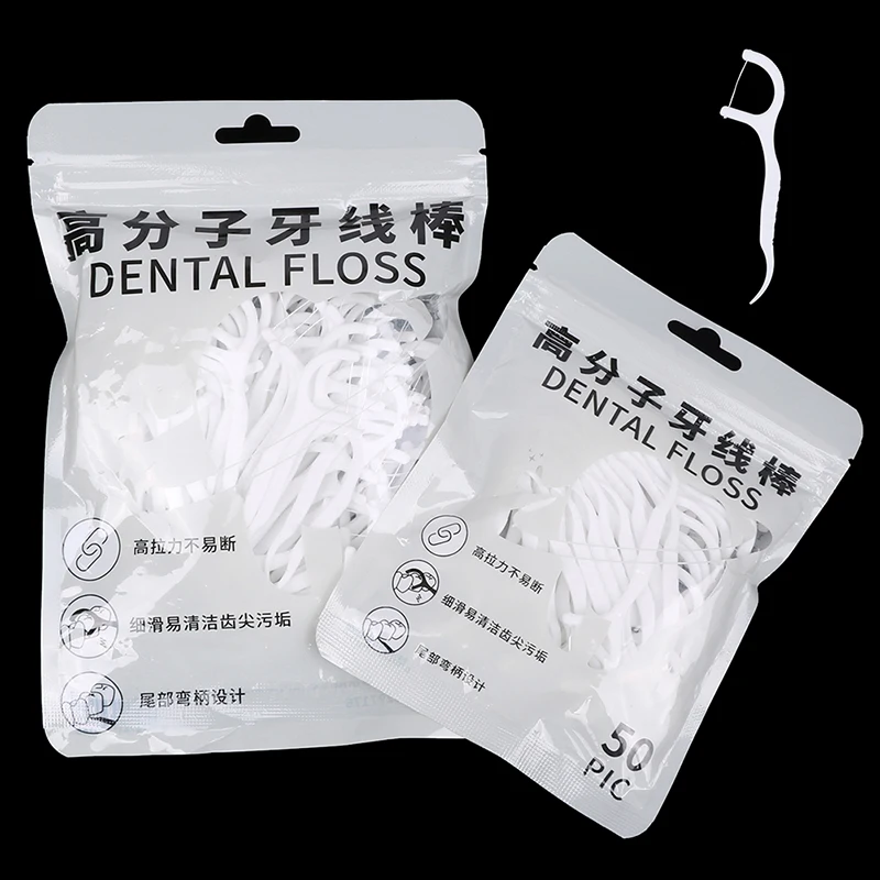 

30/50/100Pcs Disposable Flossers Hotel,Travel Dental Floss Picks Teeth Stick Tooth Cleaning Interdental Brush Oral Hygiene Care