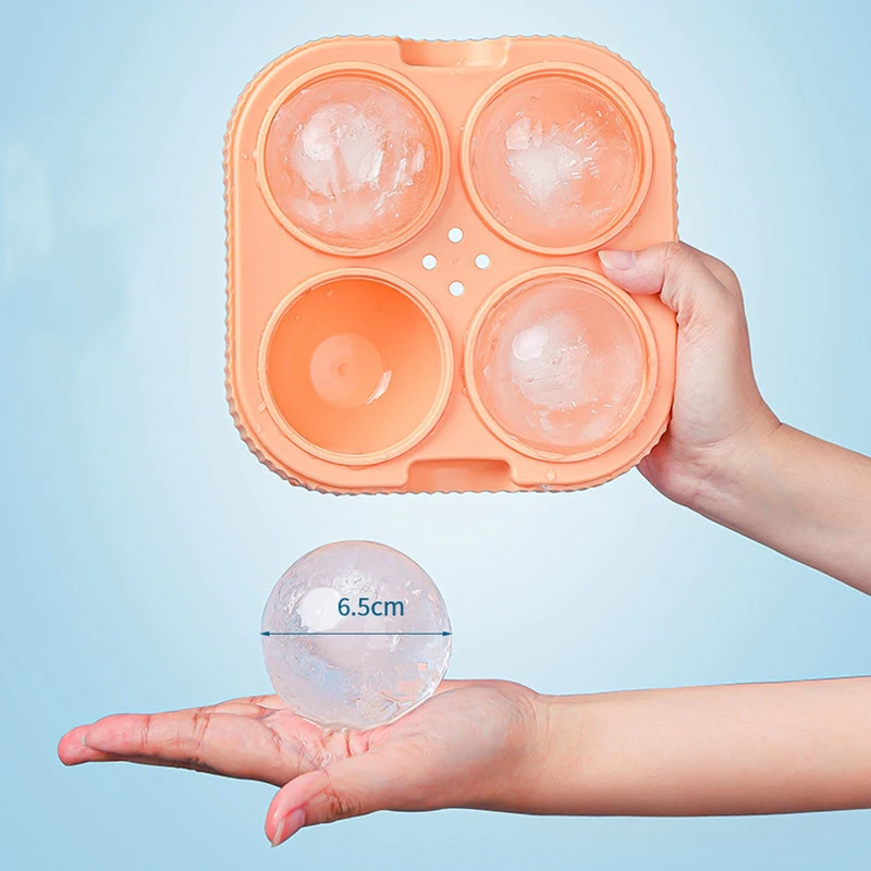 

Silicone Ice Ball Maker Large 6.5cm 3D Big Round Sphere High Balls Ice Shape Cube Mold Tray for Whiskey Cocktail Bar Tools