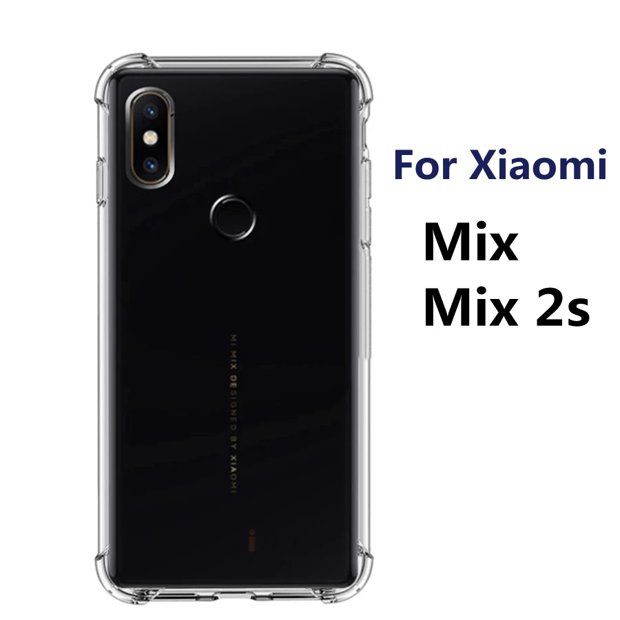 

Прозрачный противоударный чехол для Xiaomi Mi Mix TPU, мягкие кристально прозрачные силиконовые чехлы для телефонов Xiaomi Mi Mix2s 2S, защитный чехол