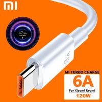 xiaomi 120w charger cable usb type c 6a for mi 12 11t 12 pro 11 ultra mi mix fold poco x3 gt f3 gt x4 pro 5g note 11e pro