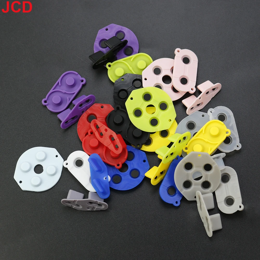 Фото JCD 1 комплект для Game Boy GB DMG-01 Проводящие резиновые силиконовые кнопки D-pad для Game boy GB желтый зеленый синий розовый №2