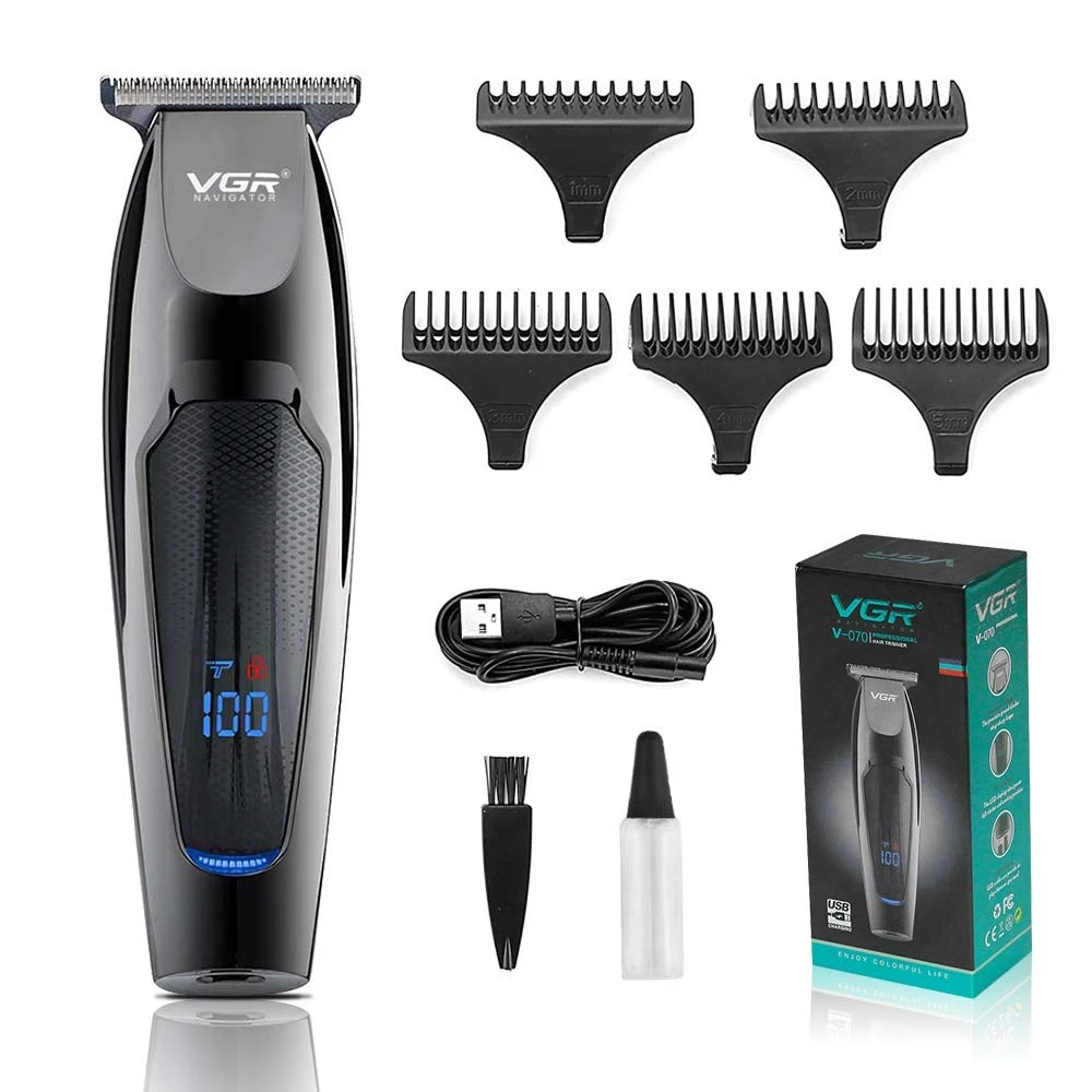 

V-070 Professional Hair Clipper Oil Head Engraving Electric Clippers LCD Digital Display Household Electrical Appliances