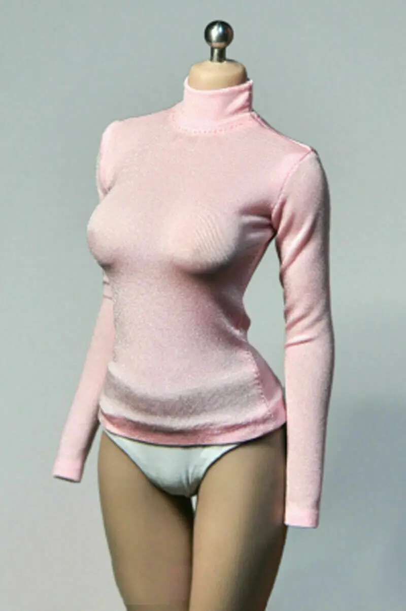 

Pink 1/6 Scale Tight Bottoming T-shirt Model for 12" TBL Female Body Figure