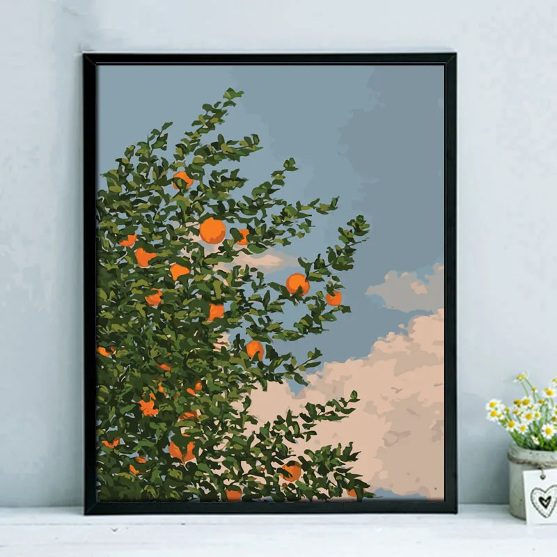 

4012Ann-Tulip diy digital oil painting oil painting acrylic flower painting explosion hand-filled landscape painting