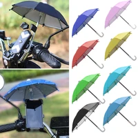 mobile phone sunshade umbrella creative mini toy motorcycle bicycle waterproof phone umbrella holder outdoor sunshade tool