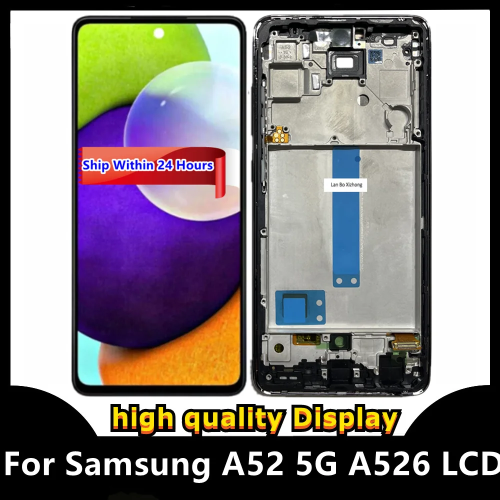 Новый протестированный 6 5-дюймовый ЖК-дисплей для Samsung A52 5G A526 сенсорный экран