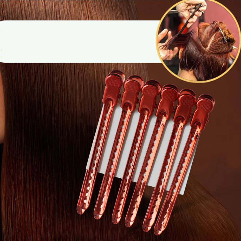 

12pcs Hairdresser Aluminum Anti-slip Practical Styling Tools Fashion DIY Lightweight Sectioning Hair Clip Professional Colorful