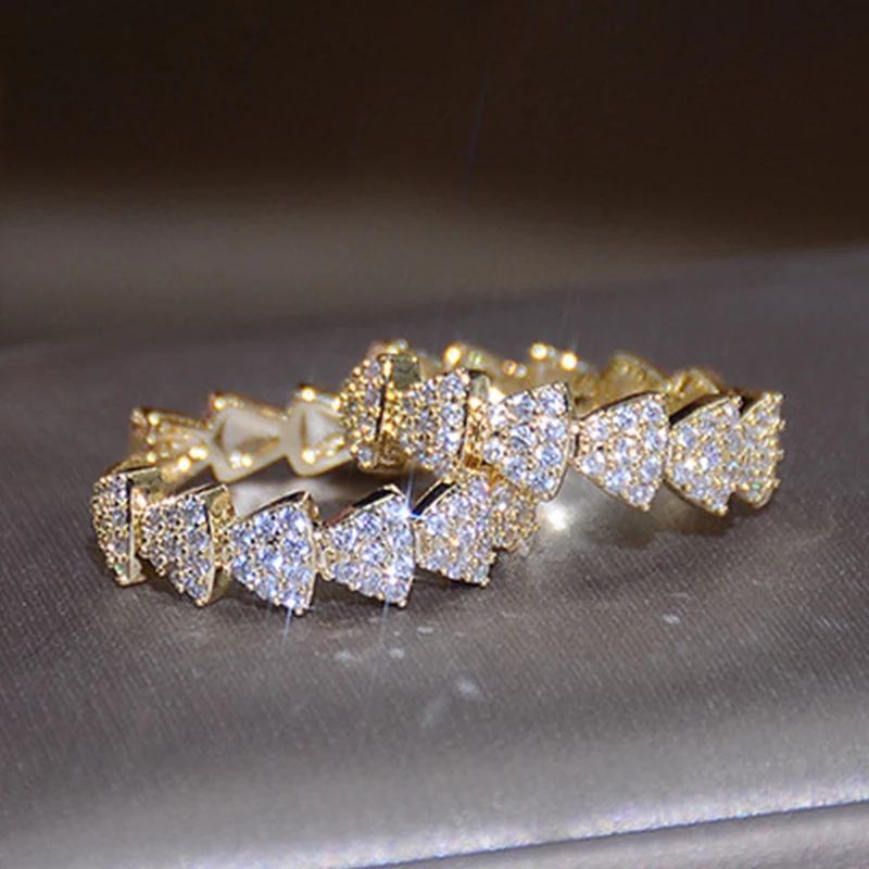 

Luxury Classic Micro Setting Zircon Triangular Crystal Hoop Earrings Gold Color Geometric Earrings for Women Statement Jewelry